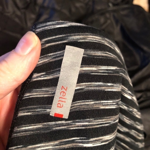 Zella Live In Leggings Black White Grey Stripes Space Dye Size XS - Picture 6 of 7